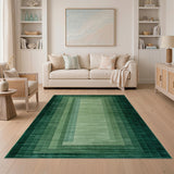 Green Ombre Nested Frames Area Rug
