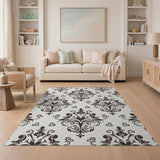 Elegant Damask Floral Vintage Area Rug