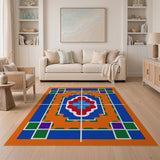 Vibrant Multi-Color Geometric Floral Area Rug