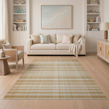 Brown Tan Plaid Check Brown and Tan Area Rug