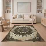 Vintage Ornate Mandala Sunburst Rug