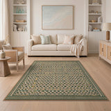 Green Heritage Tribal Geometric Area Rug