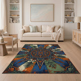 Distressed Mandala Vintage Area Rug