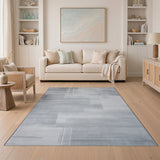 Modern Grey Geometric Modern Area Rug