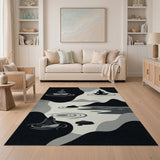 Zen Meditation Silhouettes Area Rug