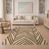 Brown Tan Chevron Zigzag Area Rug