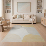 Organic Abstract Beige Area Rug