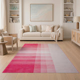 Pink Ombre Gradient Stripe Area Rug