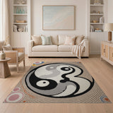 Yin-Yang Cosmic Multi-Color Tufted Area Rug