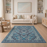 Timeless Blue Persian Medallion Area Rug