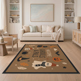 Welcome Ghouls Pals Halloween Kids Rug