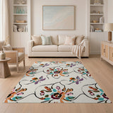 Vibrant Abstract Floral Multi-Color Area Rug