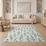 Vibrant Wildflower Meadow Area Rug