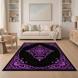 Traditional Persian Purple Ornate Traditional Persian Area Rug