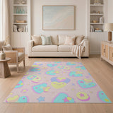 Kawaii Pastel Hearts Stars Area Rug