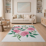 Heart of Pink Roses Area Rug