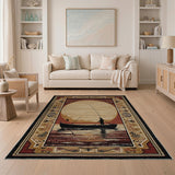Sunset Fisherman Southwestern Area Rug