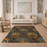 Golden Compass Multi-Color Area Rug