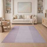 Pink Vertical Stripe Woven Area Rug