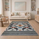 Southwestern Geometric Tribal Multi-color and Patterns Area Rug