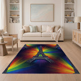 Eiffel Tower Rainbow Burst Area Rug