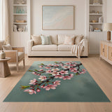 Cherry Blossom Branch Pink Area Rug
