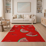 Fruit Pattern Multi-color and Patterns Watermelon Slices Fruit Pattern Area Rug