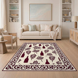 Red Wine Bottle Grape Area Rug