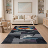 Rainbow Peaks Geometric Area Rug