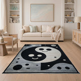 Smiley Cosmic Yin-Yang Area Rug