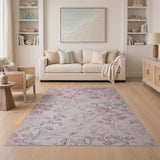 Floral Vintage Pink Blush Pink Rose Floral Vintage Rug