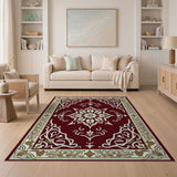 Luxurious Red Persian Medallion Area Rug