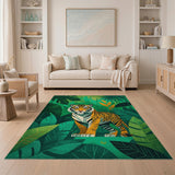 Majestic Jungle Tiger Area Rug