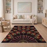 Peacock Feather Fan Area Rug