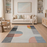 Abstract Geometric Multi-Color and Patterns Area Rug