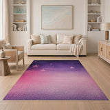 Starry Purple-Pink Galaxy Area Rug