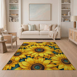 Vibrant Sunflower Cluster Area Rug