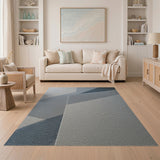Modern Grey Geometric Area Rug