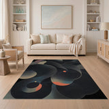 Modern Abstract Swirl Line Area Rug