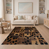 Leopard Patchwork Abstract Area Rug