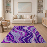 Purple Swirl Abstract No. 3 Area Rug