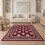 Whimsical Red Cupcake Pattern Area Rug