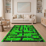 Green City Roads Kids Play Rug