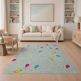 Playful Balloon Maze Geometric Area Rug