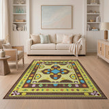 Vibrant Multi-Color Geometric Tribal Area Rug