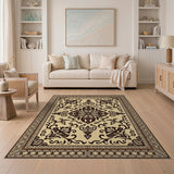 Ornate Beige Persian Floral Area Rug