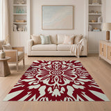 Red Persian Floral Medallion Rug