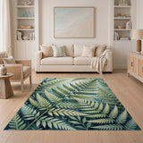 Green Lush Fern Canopy Area Rug
