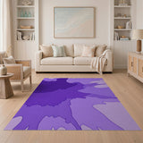 Purple Layered Abstract Area Rug