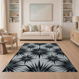 Starburst Geometric Grey Area Rug